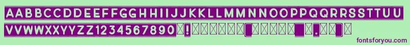 Diverplate Font – Purple Fonts on Green Background