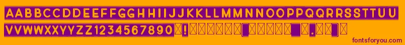 Diverplate Font – Purple Fonts on Orange Background