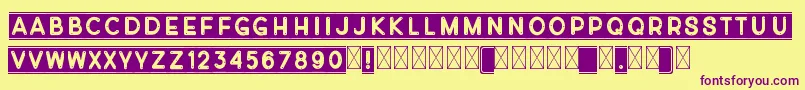 Diverplate Font – Purple Fonts on Yellow Background