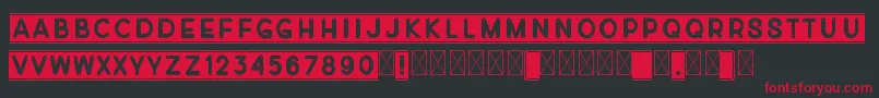 Diverplate Font – Red Fonts on Black Background
