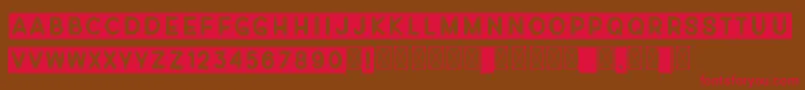 Diverplate-fontti – punaiset fontit ruskealla taustalla