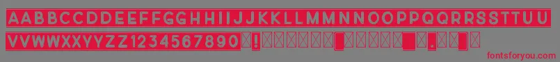 Diverplate Font – Red Fonts on Gray Background