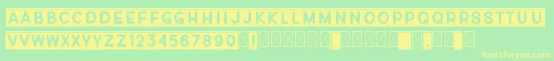 Diverplate Font – Yellow Fonts on Green Background