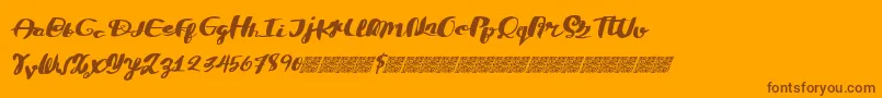 DivideConquer Font – Brown Fonts on Orange Background