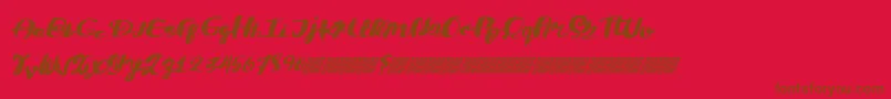 DivideConquer Font – Brown Fonts on Red Background