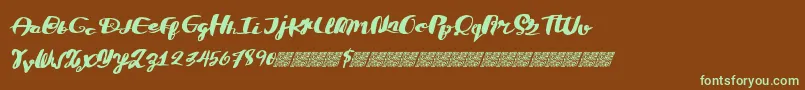 DivideConquer Font – Green Fonts on Brown Background