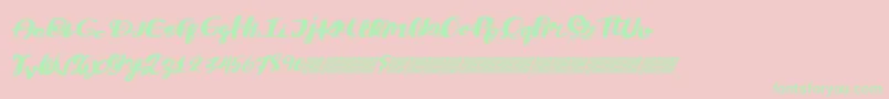 DivideConquer-Schriftart – Grüne Schriften auf rosa Hintergrund