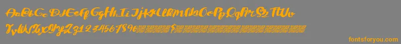 DivideConquer Font – Orange Fonts on Gray Background