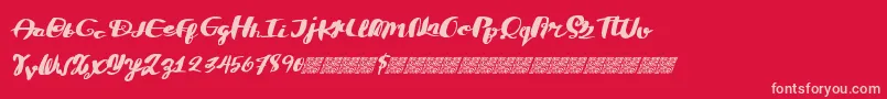 DivideConquer Font – Pink Fonts on Red Background