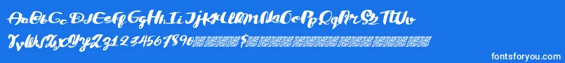 DivideConquer Font – White Fonts on Blue Background