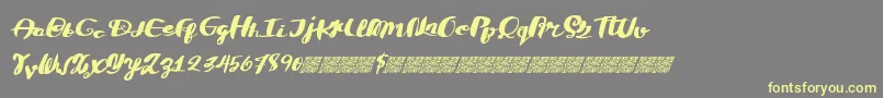 DivideConquer Font – Yellow Fonts on Gray Background