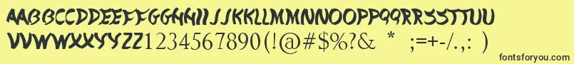 Divided Nations Font – Black Fonts on Yellow Background
