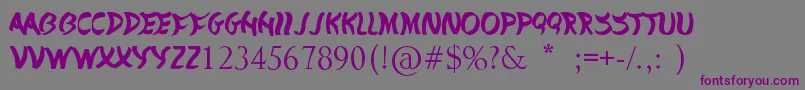 Divided Nations Font – Purple Fonts on Gray Background