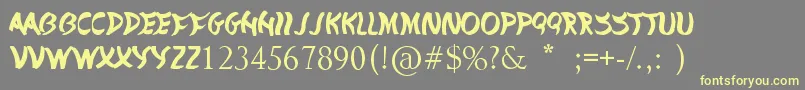 Divided Nations Font – Yellow Fonts on Gray Background