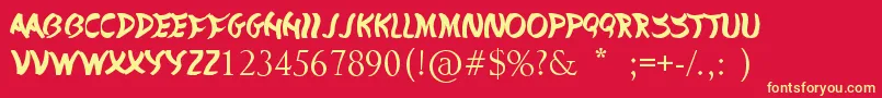Divided Nations Font – Yellow Fonts on Red Background