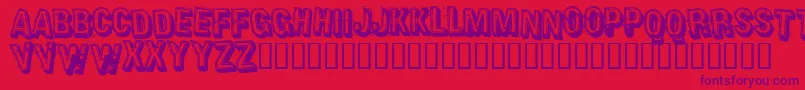 HeavyRotation Font – Purple Fonts on Red Background