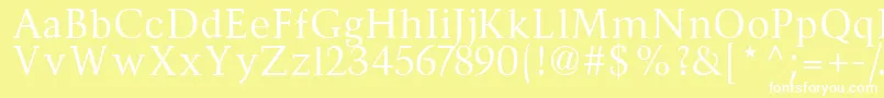 divona   Font – White Fonts on Yellow Background