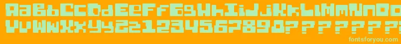 Dixietal Basic-fontti – vihreät fontit oranssilla taustalla
