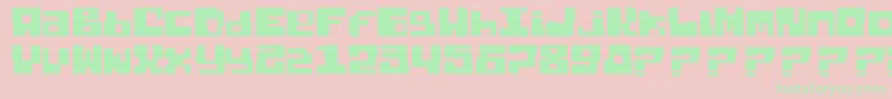 Dixietal Basic Font – Green Fonts on Pink Background