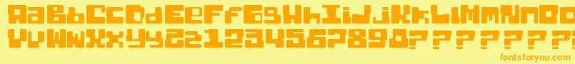 Dixietal Basic Font – Orange Fonts on Yellow Background