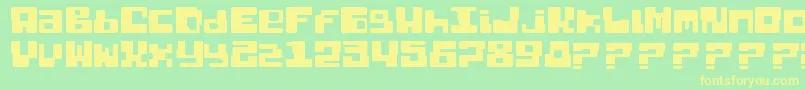 Dixietal Basic Font – Yellow Fonts on Green Background