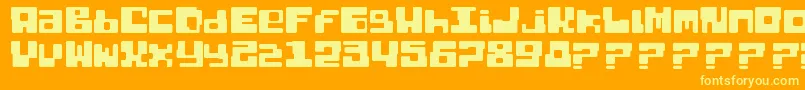 Dixietal Basic Font – Yellow Fonts on Orange Background