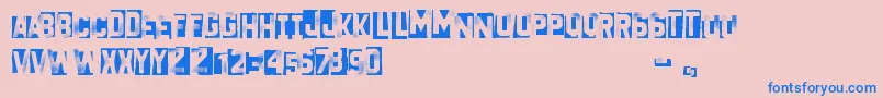 Dixociative Font – Blue Fonts on Pink Background