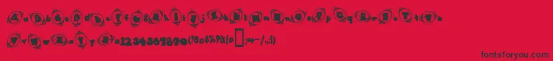 DJ Football Font – Black Fonts on Red Background
