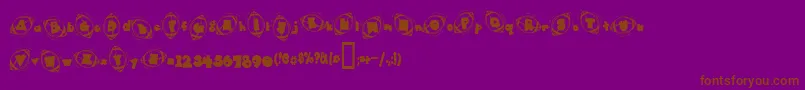 DJ Football Font – Brown Fonts on Purple Background