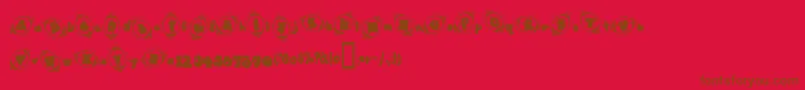 DJ Football Font – Brown Fonts on Red Background