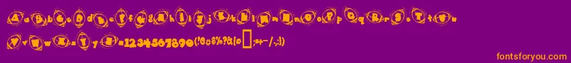 DJ Football Font – Orange Fonts on Purple Background