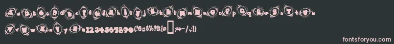 Czcionka DJ Football – różowe czcionki na czarnym tle