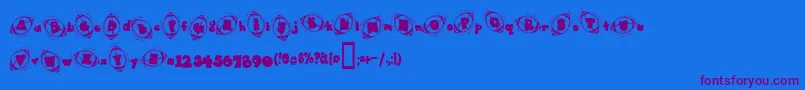 DJ Football Font – Purple Fonts on Blue Background