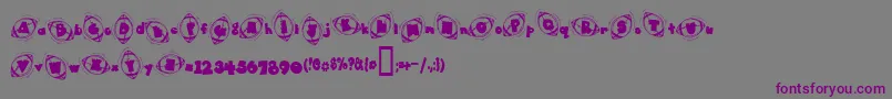 DJ Football Font – Purple Fonts on Gray Background