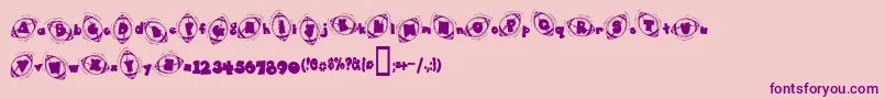 DJ Football Font – Purple Fonts on Pink Background