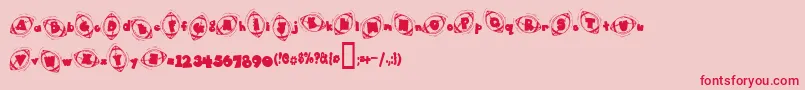 DJ Football Font – Red Fonts on Pink Background