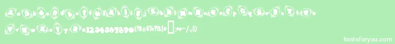 DJ Football Font – White Fonts on Green Background