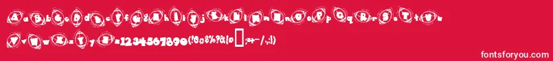 DJ Football Font – White Fonts on Red Background