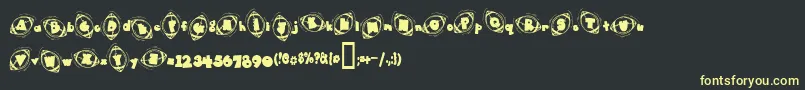 DJ Football Font – Yellow Fonts on Black Background