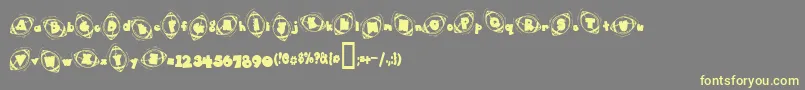DJ Football Font – Yellow Fonts on Gray Background