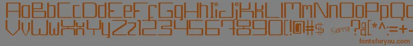 Djakarta13210 erc 2006 Font – Brown Fonts on Gray Background