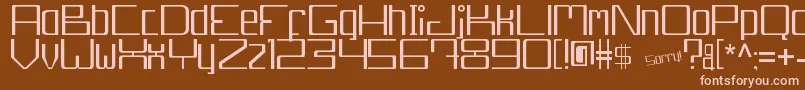 Djakarta13210 erc 2006 Font – Pink Fonts on Brown Background