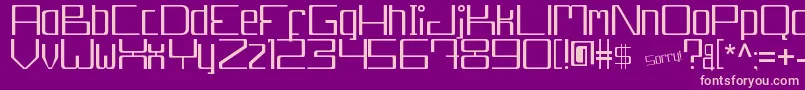 Djakarta13210 erc 2006 Font – Pink Fonts on Purple Background