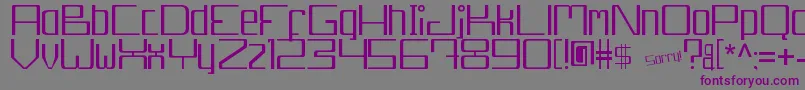 Djakarta13210 erc 2006 Font – Purple Fonts on Gray Background