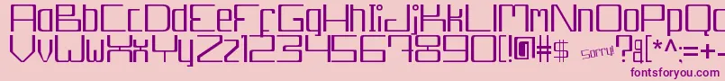 Djakarta13210 erc 2006 Font – Purple Fonts on Pink Background