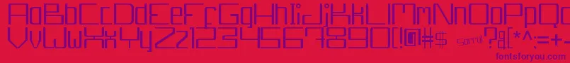 Djakarta13210 erc 2006 Font – Purple Fonts on Red Background