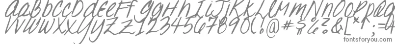 フォントDJB Oh, Suzannah – 白い背景に灰色の文字