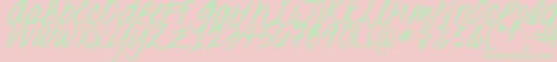 Шрифт DJB Oh, Suzannah – зелёные шрифты на розовом фоне