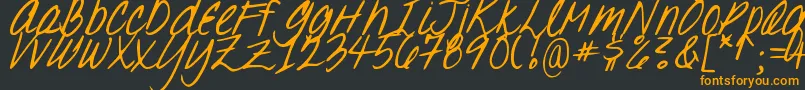 DJB Oh, Suzannah Font – Orange Fonts on Black Background