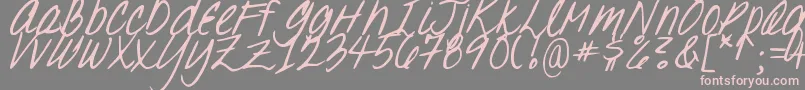 DJB Oh, Suzannah Font – Pink Fonts on Gray Background
